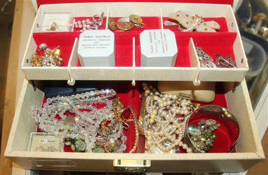 Mixed costume jewellery & 2 watches